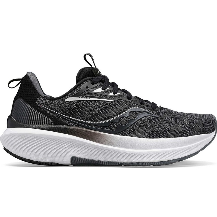 Women Saucony Walking | Women'S Echelon 9 Extra Wide Black / White