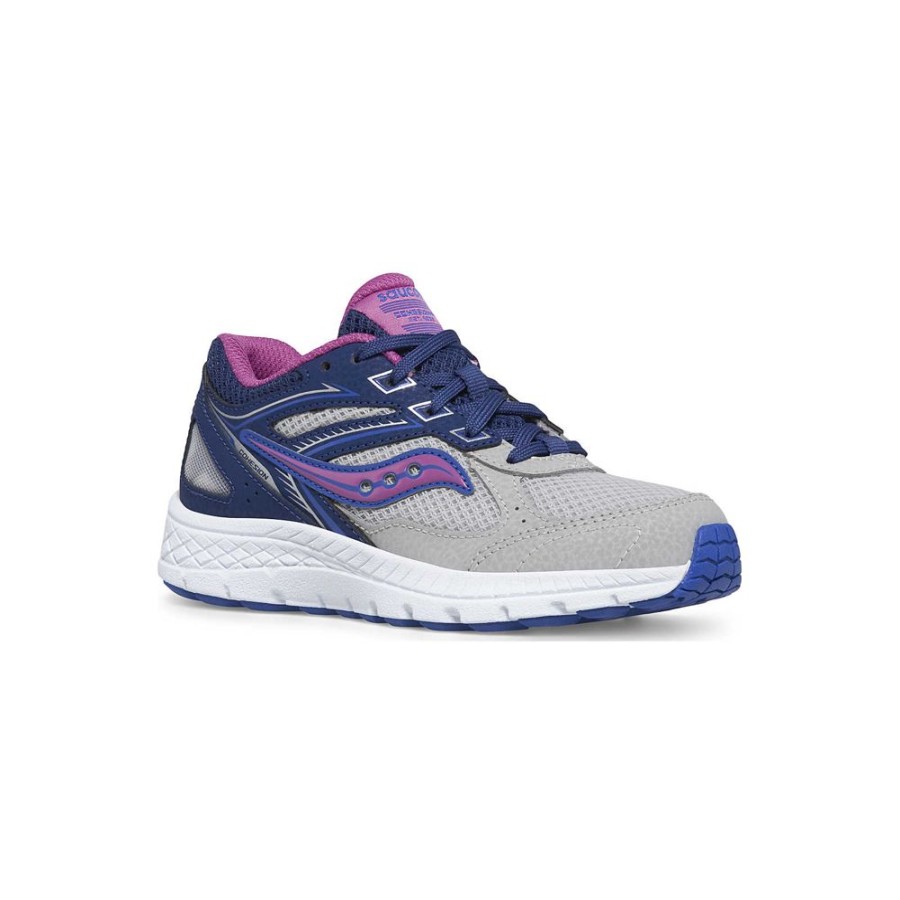 Kids Saucony Girls | Big Kid'S Cohesion 14 Lace Sneaker Navy / Grey / Grape