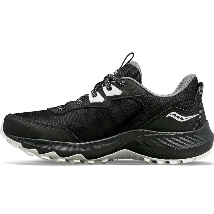 Women Saucony Trail%Hiking | Women'S Aura Tr Wide Black / Fog