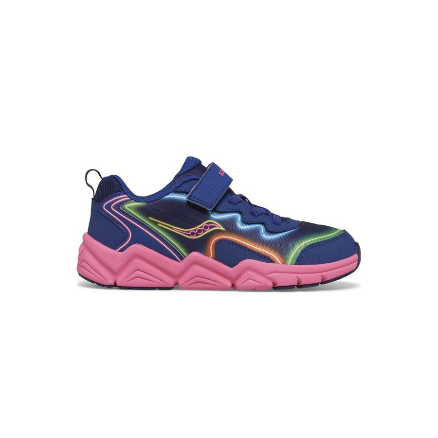 Kids Saucony Girls | Big Kid'S Flash 3.0 A/C Sneaker Neon / Blue / Pink