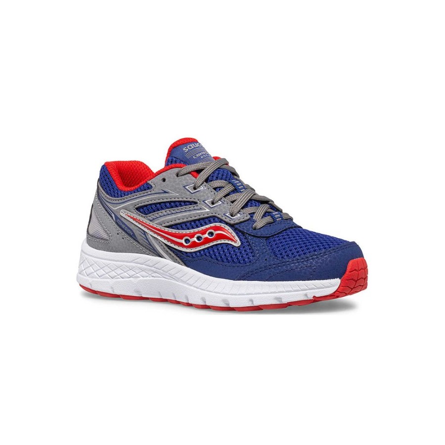 Kids Saucony Unisex | Big Kid'S Cohesion 14 Lace Sneaker Navy / Red