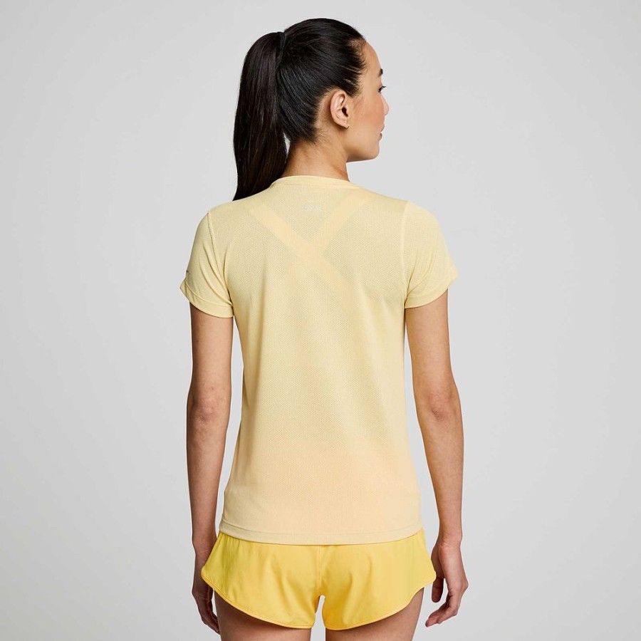 Women Saucony Tops | Women'S Stopwatch Short Sleeve Glow