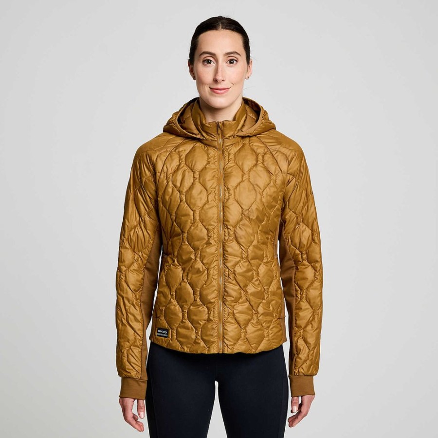 Women Saucony Jackets | Women'S Solstice Oysterpuff Jacket Bronze