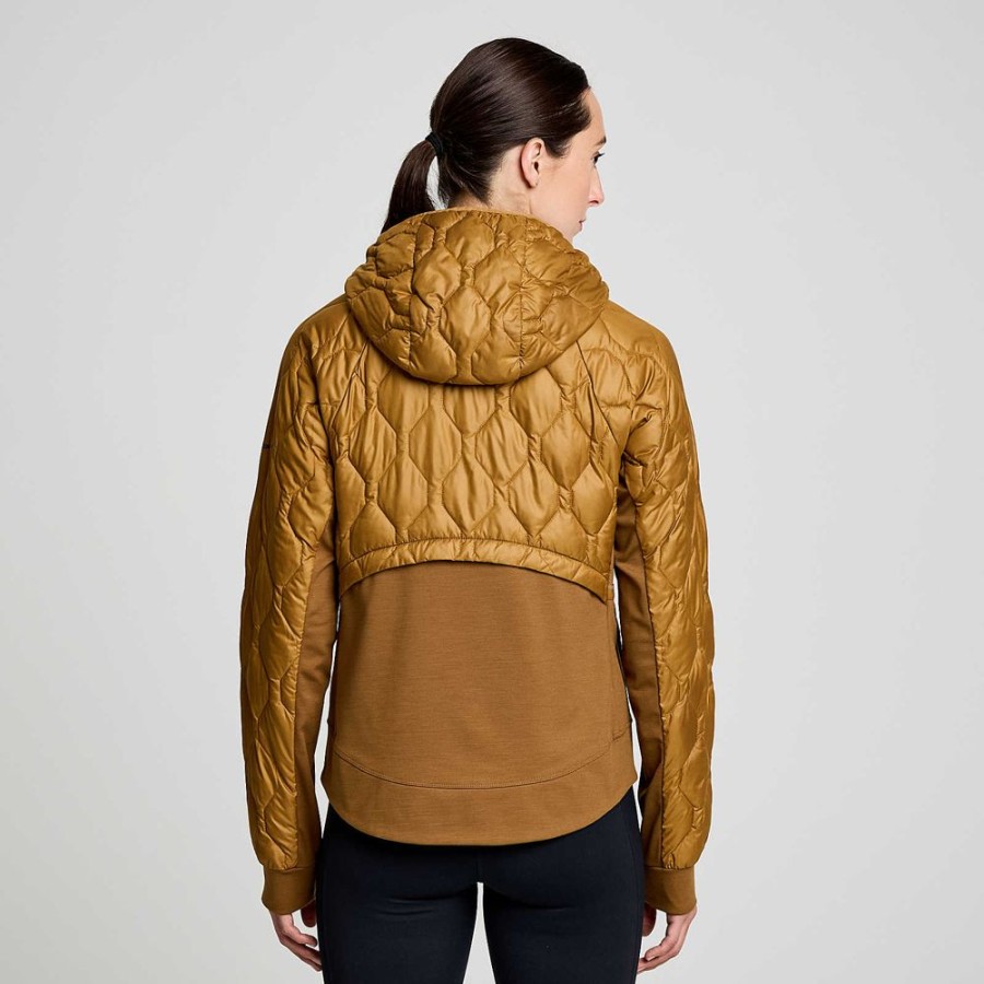 Women Saucony Jackets | Women'S Solstice Oysterpuff Jacket Bronze