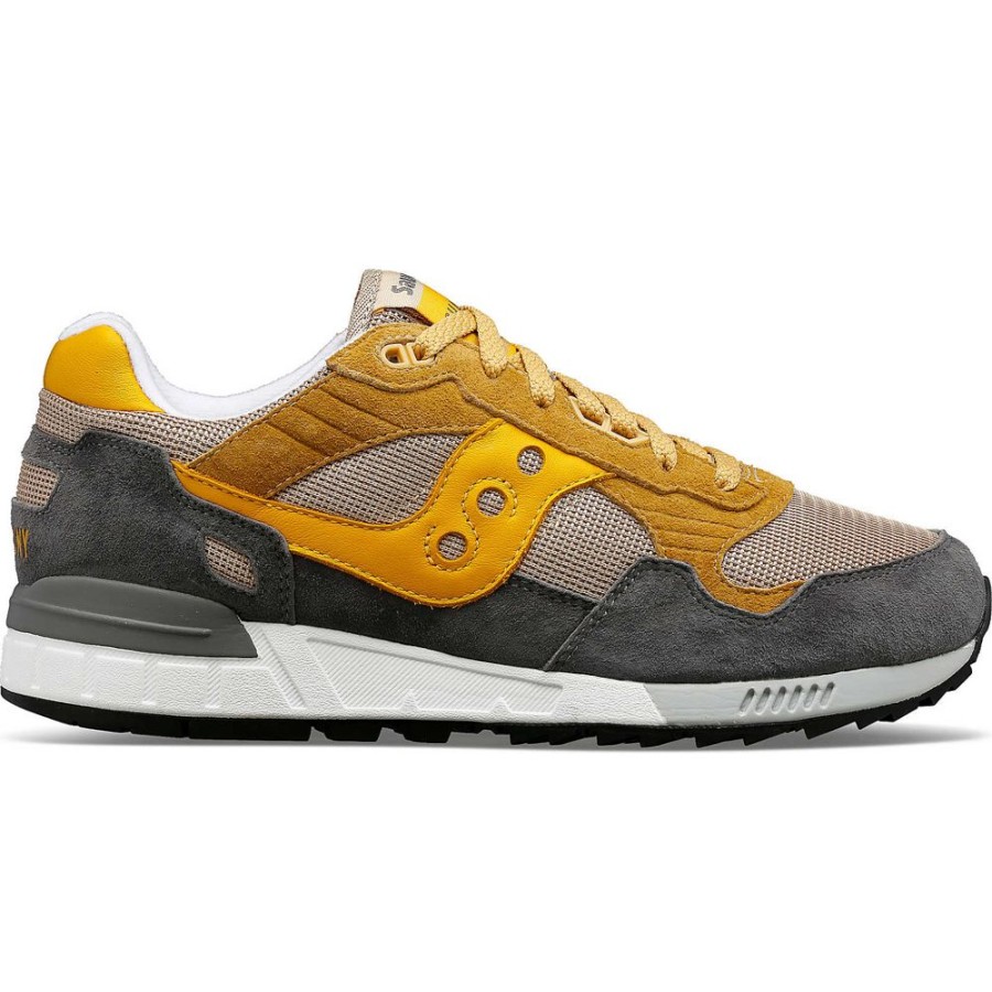 Men Saucony Lifestyle | Shadow 5000 Grey / Curry