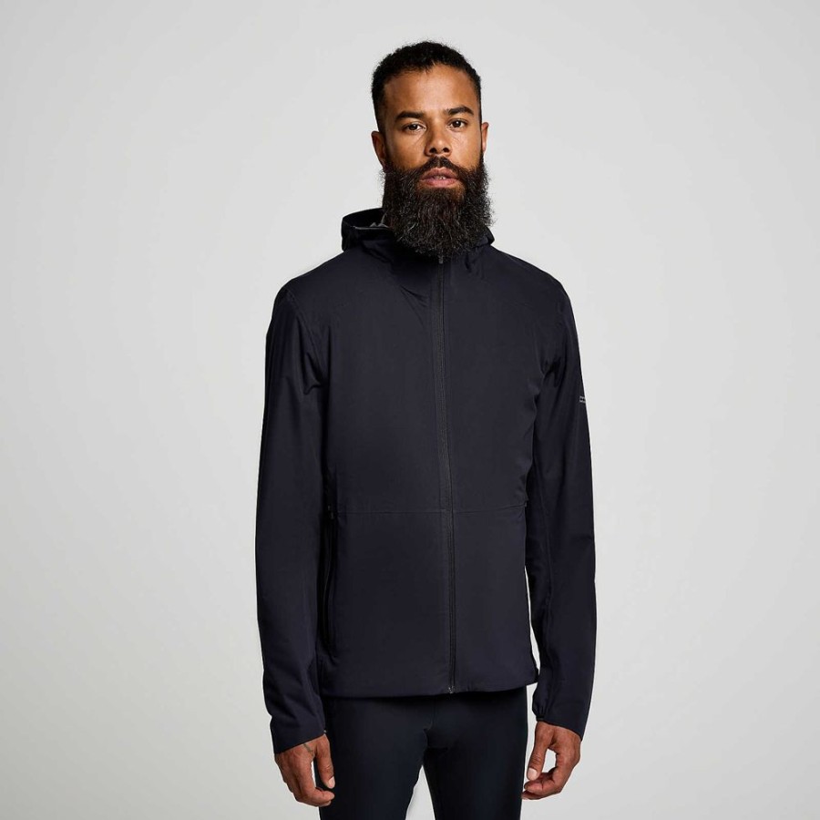 Men Saucony Jackets | Runshield Jacket Black