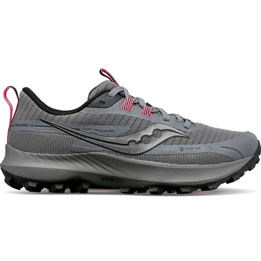 Women Saucony Running | Women'S Peregrine 13 Gtx Gravel / Black