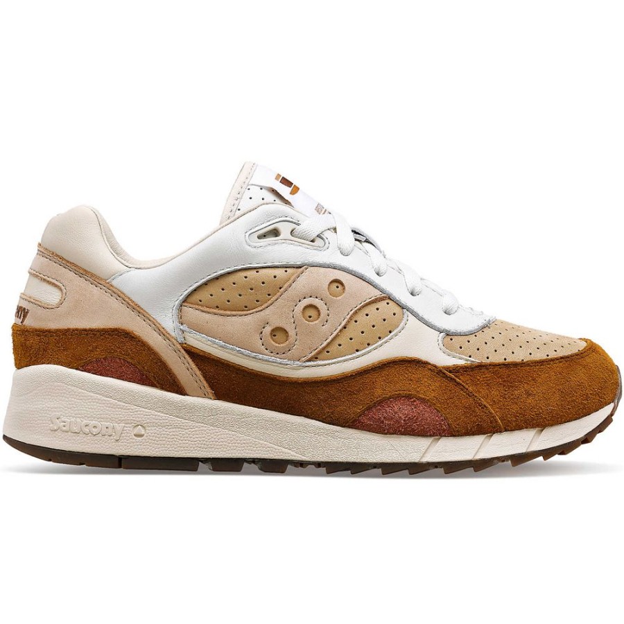 Men Saucony Lifestyle | Shadow 6000 Cappuccino White / Brown