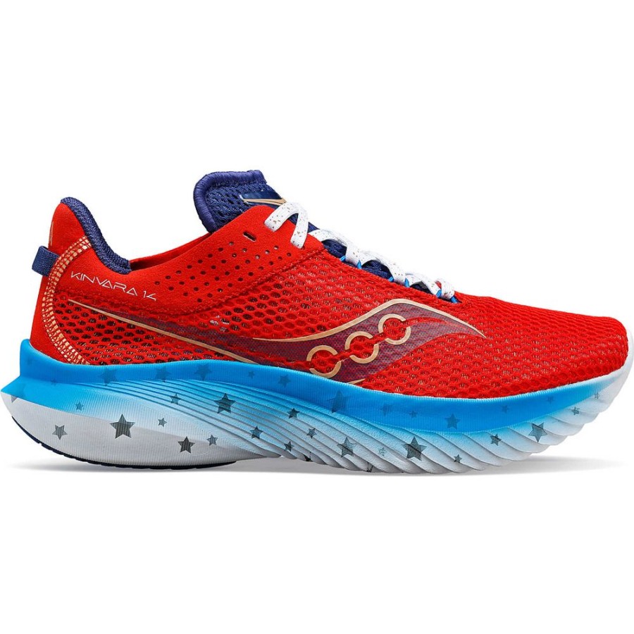 Men Saucony Running | Men'S Kinvara 14 Liberty Red / White / Blue