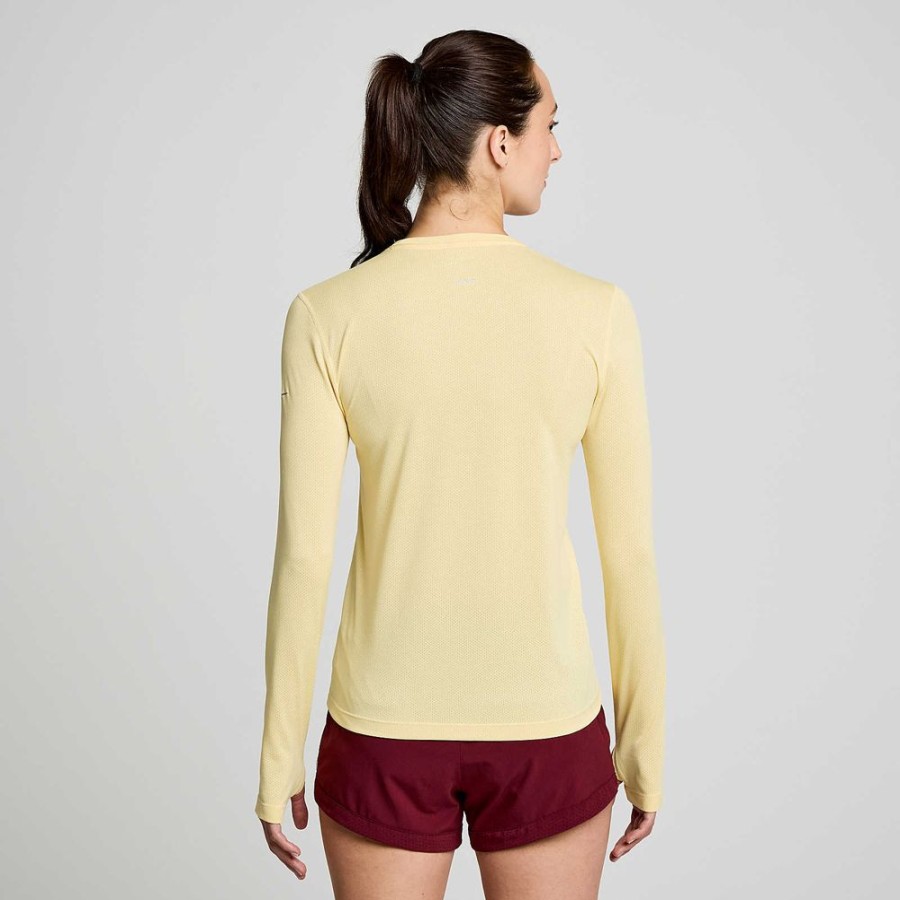 Women Saucony Tops | Women'S Stopwatch Graphic Long Sleeve Glow Graphic