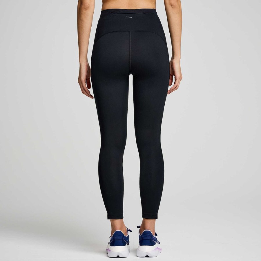 Women Saucony Bottoms | Women'S Fortify Crop Tight Black