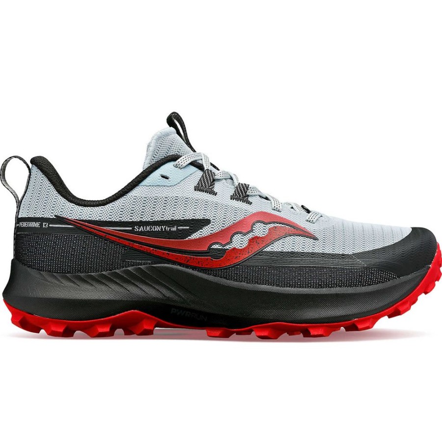 Men Saucony Running | Men'S Peregrine 13 Vapor / Poppy