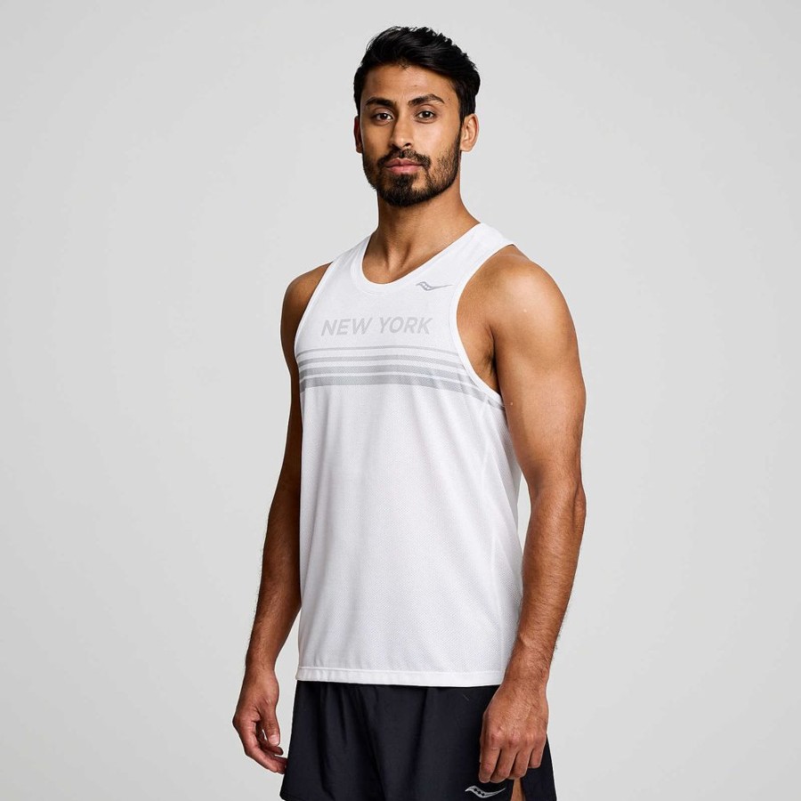 Men Saucony Tops | Men'S New York Stopwatch Singlet New York 2023