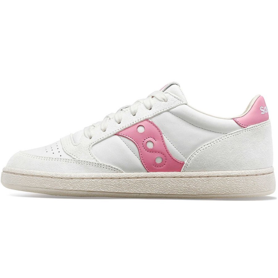 Men Saucony Walking | Jazz Court Premium White / Pink