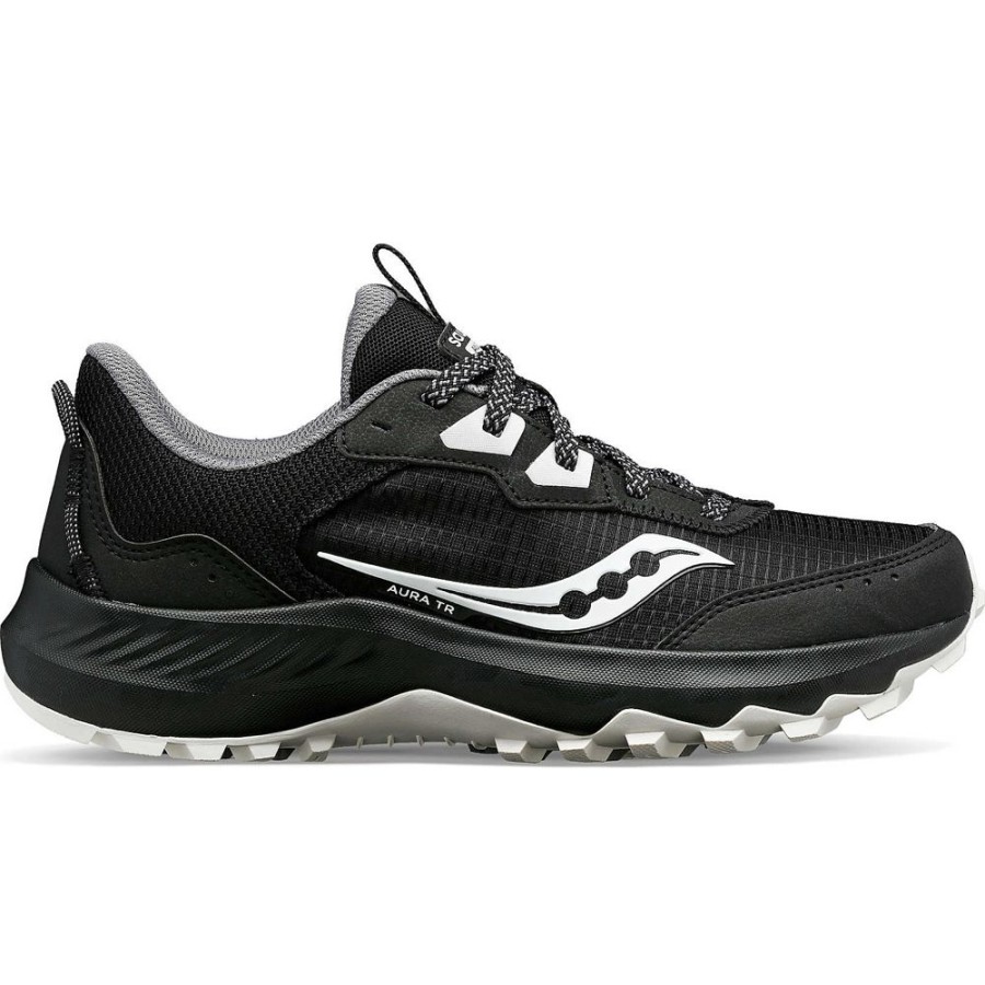 Women Saucony Trail%Hiking | Women'S Aura Tr Black / Fog