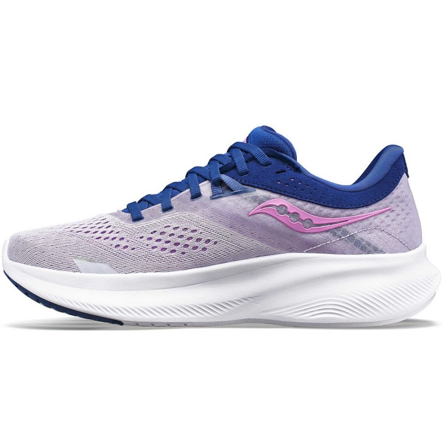 Women Saucony Walking | Women'S Ride 16 Mauve / Indigo