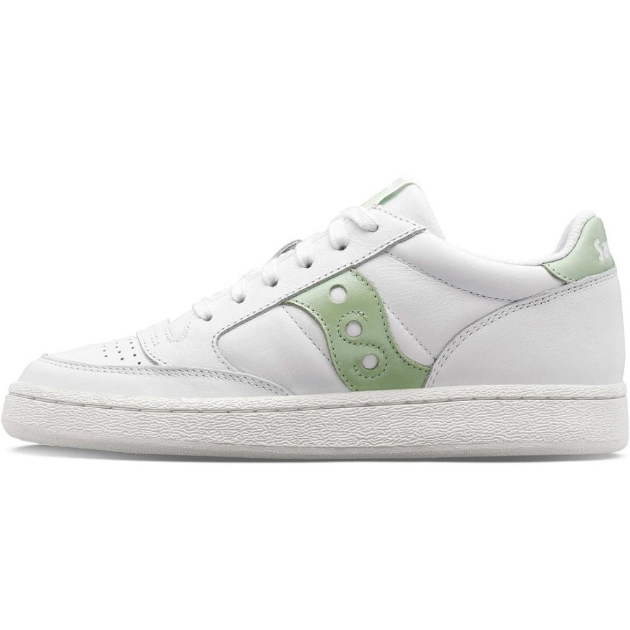 Women Saucony Walking | Women'S Jazz Court Metallic White / Light Green