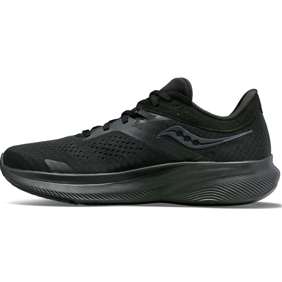 Men Saucony Running | Men'S Ride 16 Triple Black