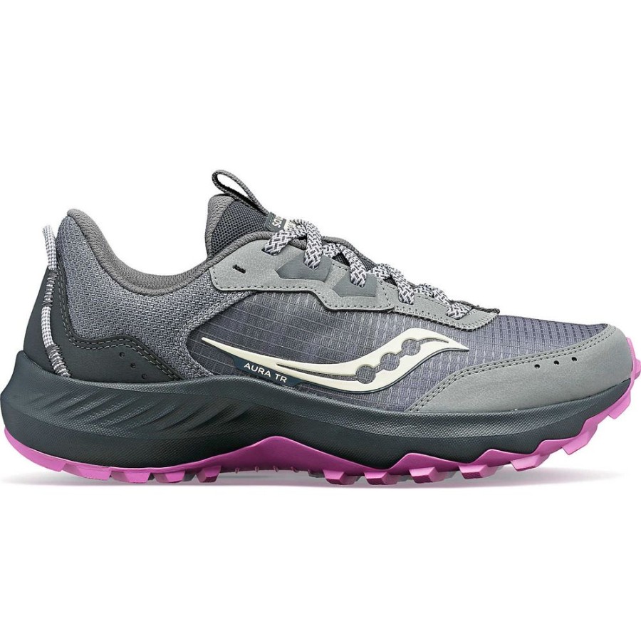 Women Saucony Running | Women'S Aura Tr Fossil / Grape