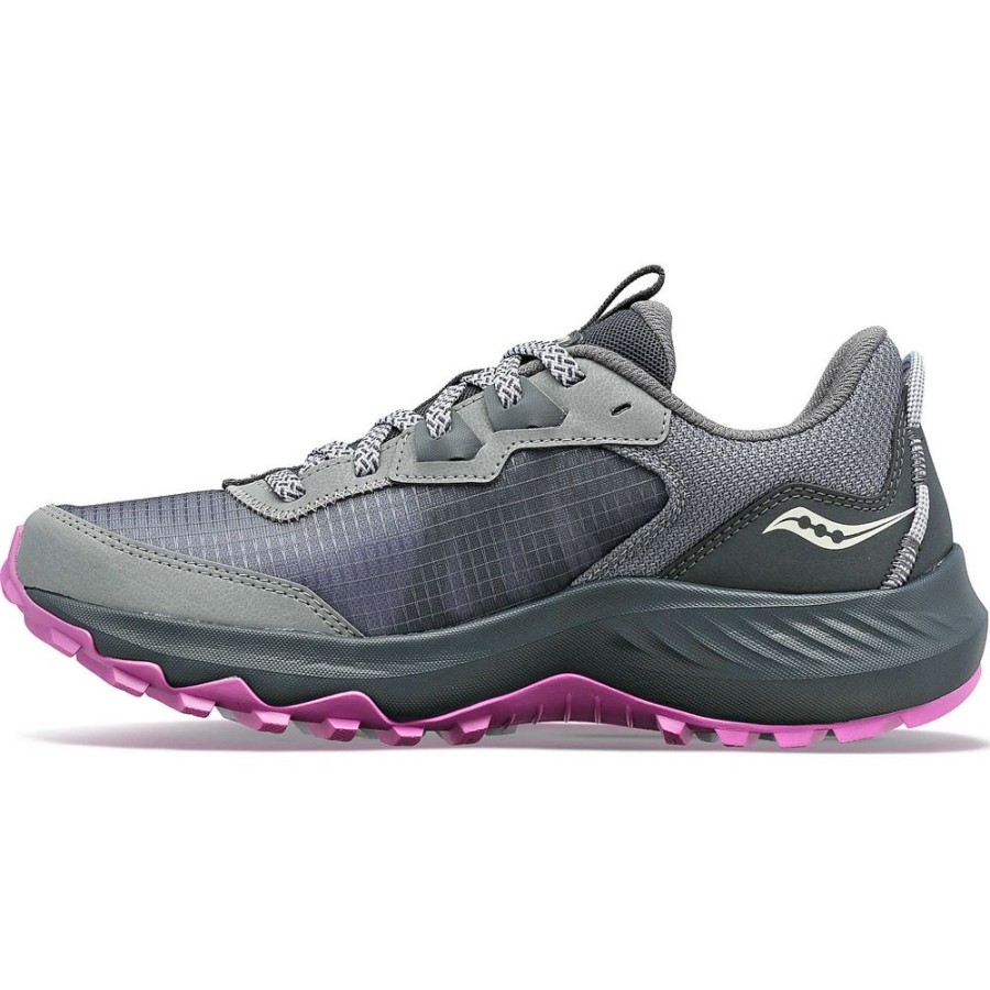 Women Saucony Running | Women'S Aura Tr Fossil / Grape