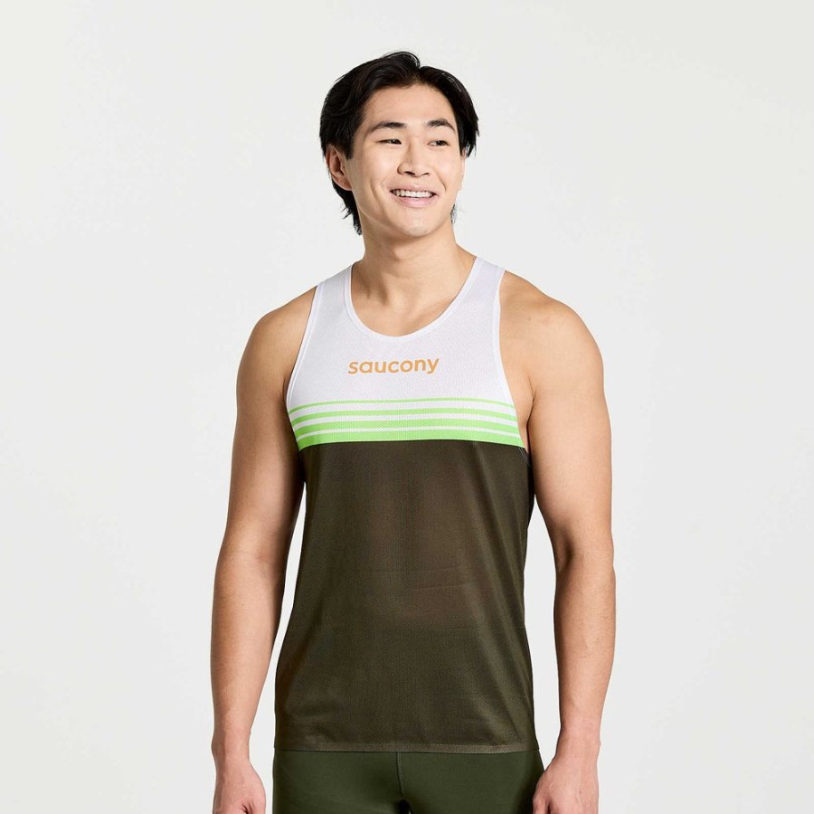 Men Saucony Tops | Men'S Elite Singlet Umbra