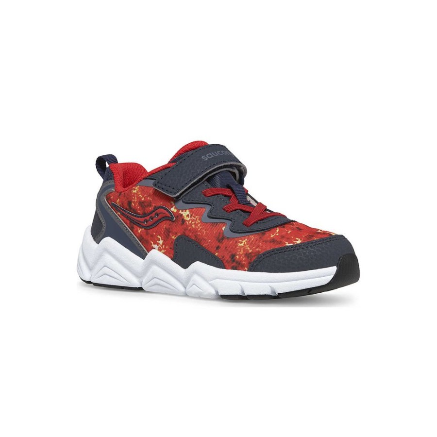 Kids Saucony Boys | Big Kid'S Flash 3.0 A/C Sneaker Navy / Lava