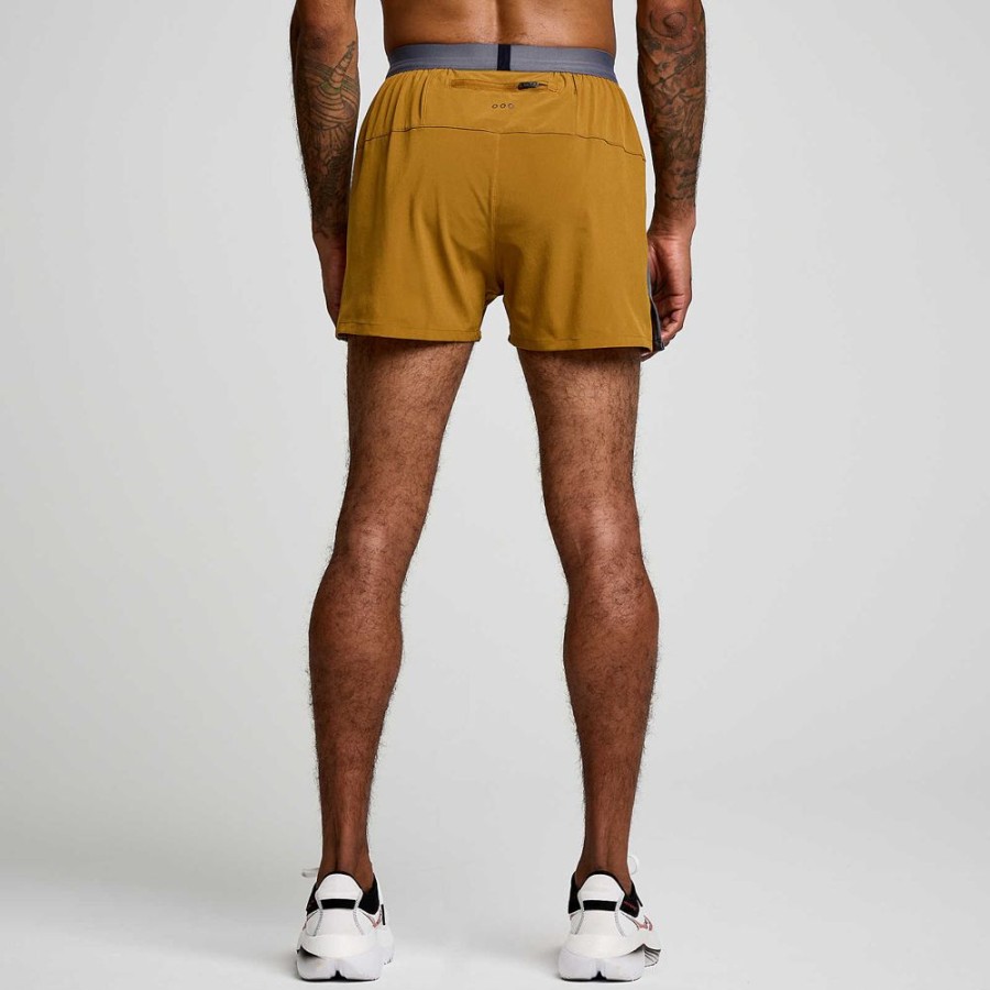 Men Saucony Bottoms | Men'S Outpace 3" Short Bronze