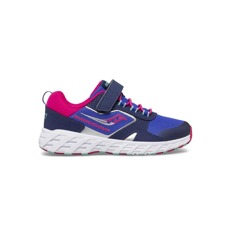 Kids Saucony Girls | Big Kid'S Wind Shield 2.0 A/C Sneaker Blue / Pink