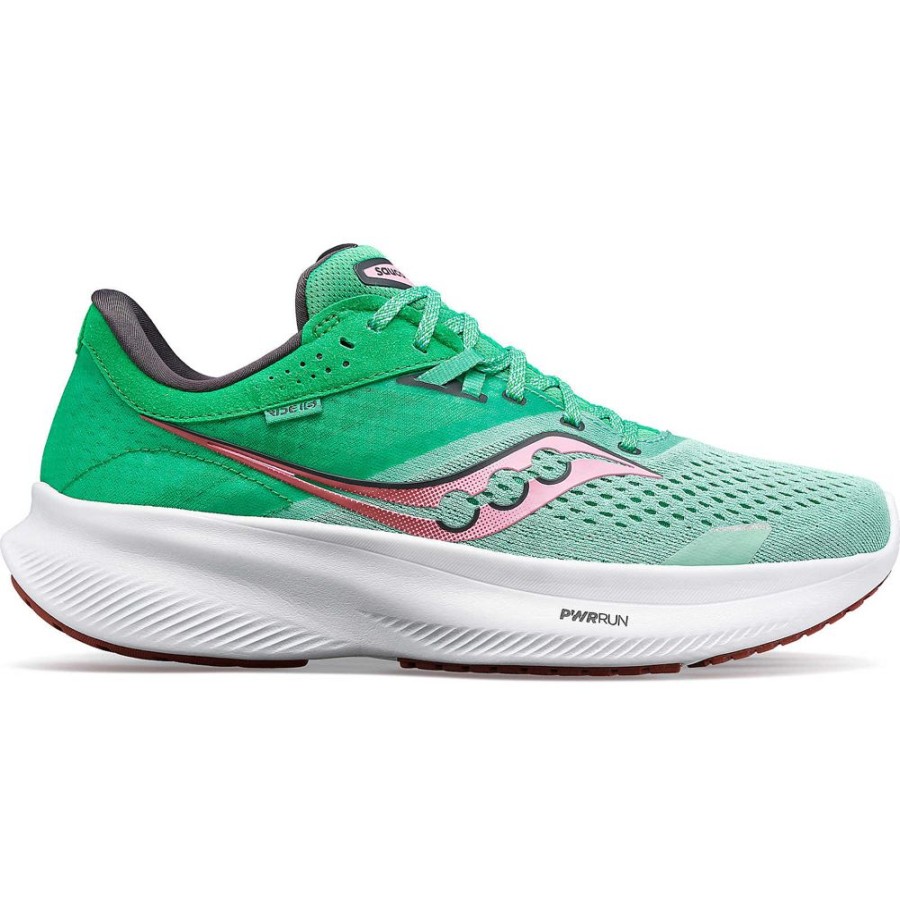 Women Saucony Wide Widths | Women'S Ride 16 Wide Sprig / Peony