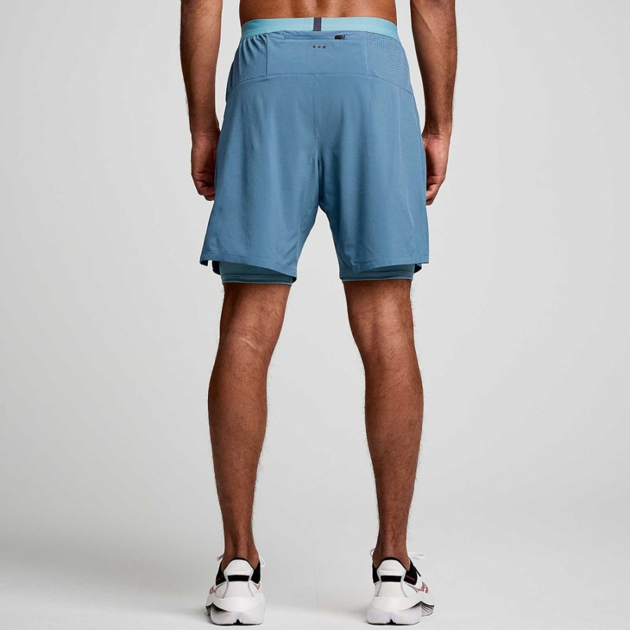 Men Saucony Bottoms | Men'S Outpace 7" 2-In-1 Short Murk