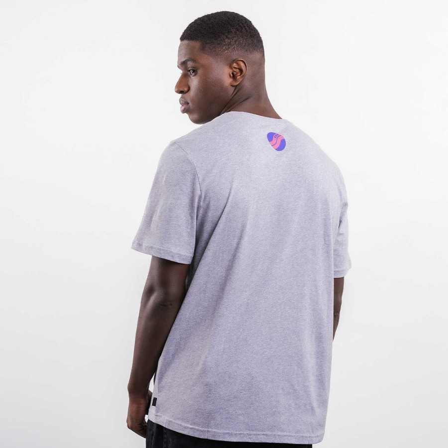 Men Saucony Tops | Men'S Saucony X Frank Cooke Rested T-Shirt Light Grey Heather