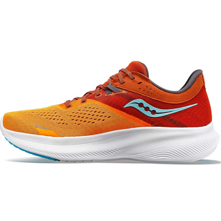 Men Saucony Running | Men'S Ride 16 Wide Marigold / Lava