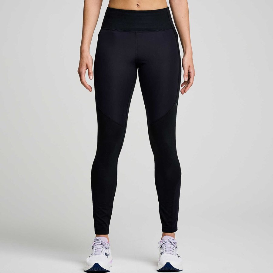 Women Saucony Bottoms | Runshield Tight Black