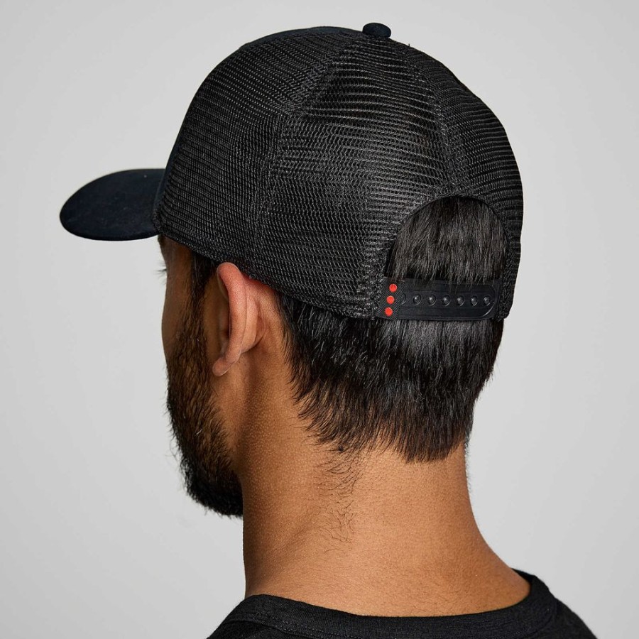 Men Saucony Accessories | Saucony Trucker Hat Black Graphic