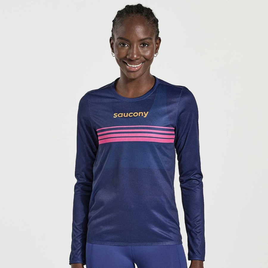 Women Saucony Tops | Women'S Elite Long Sleeve Sodalite