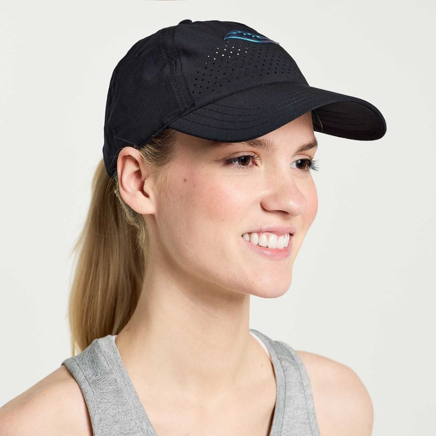 Men Saucony Accessories | Outpace Petite Hat Black