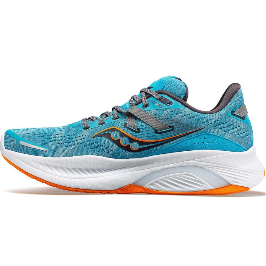 Men Saucony Wide Widths | Men'S Guide 16 Wide Agave / Marigold