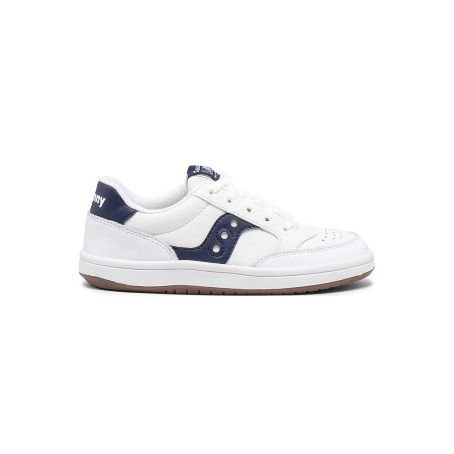 Kids Saucony Girls | Big Kid'S Jazz Court Sneaker White / Navy