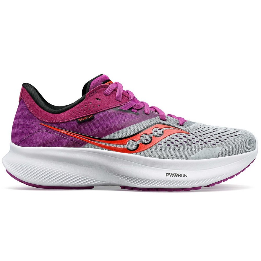 Women Saucony Running | Women'S Ride 16 Wide Finesse Orchid