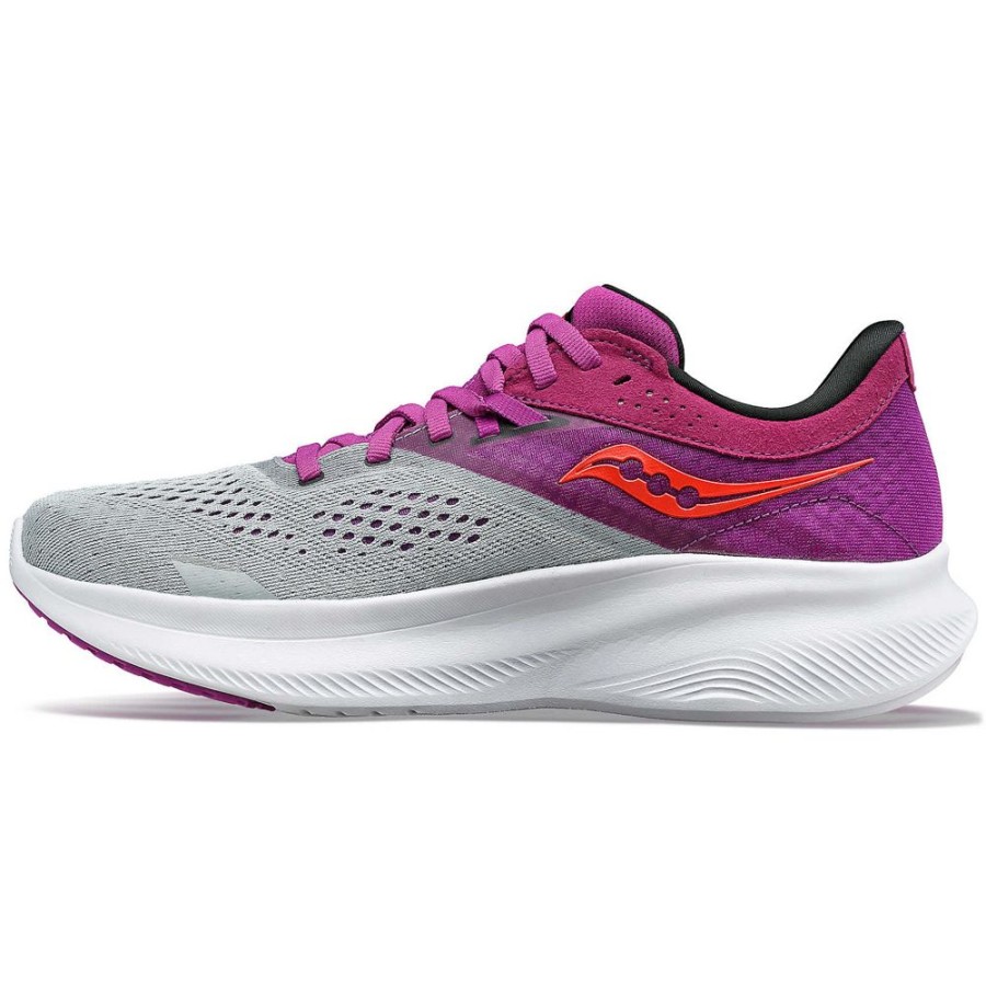 Women Saucony Running | Women'S Ride 16 Wide Finesse Orchid