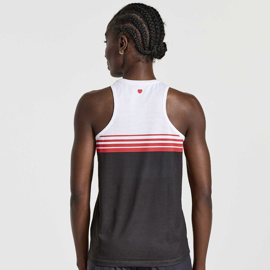 Women Saucony Tops | Women'S Nyc Stopwatch Singlet New York 2022