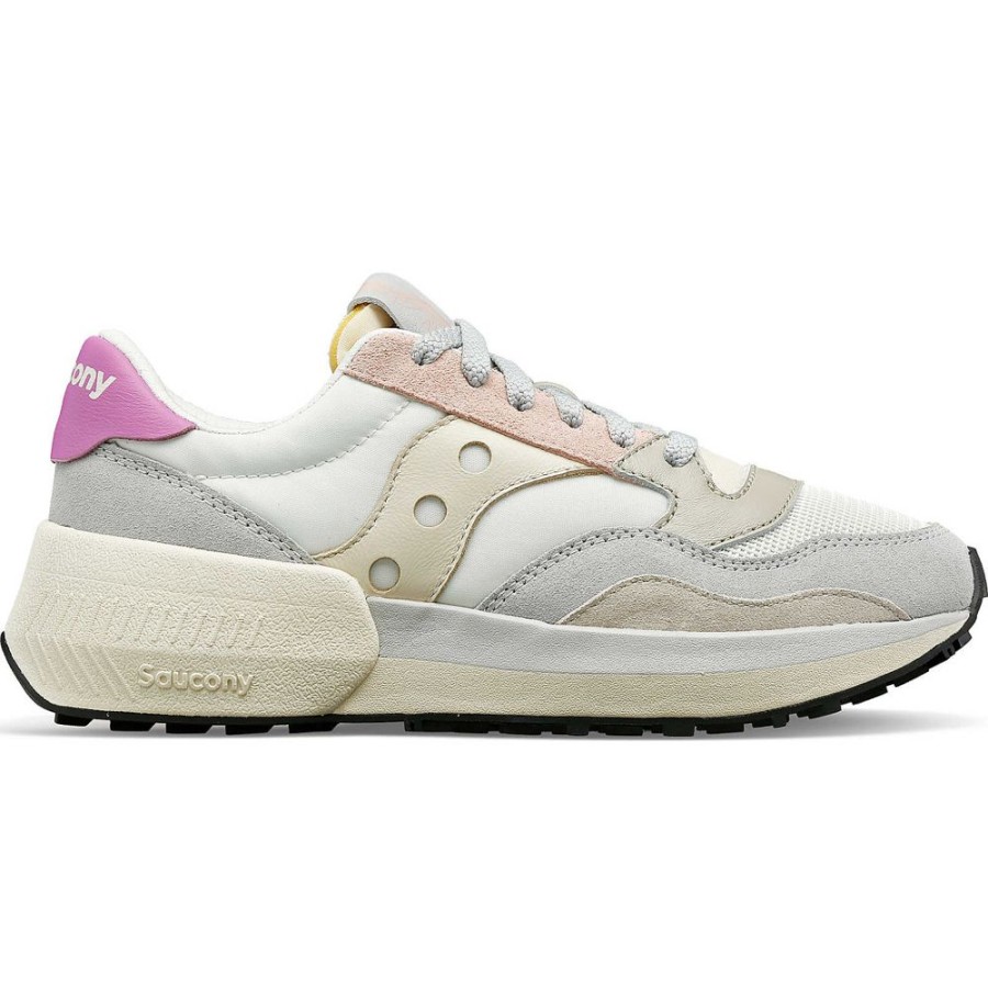 Women Saucony Lifestyle | Jazz Nxt White / Grey / Rose