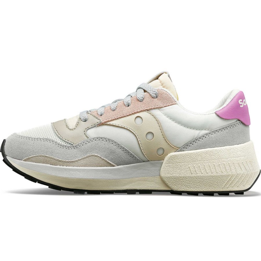 Women Saucony Lifestyle | Jazz Nxt White / Grey / Rose