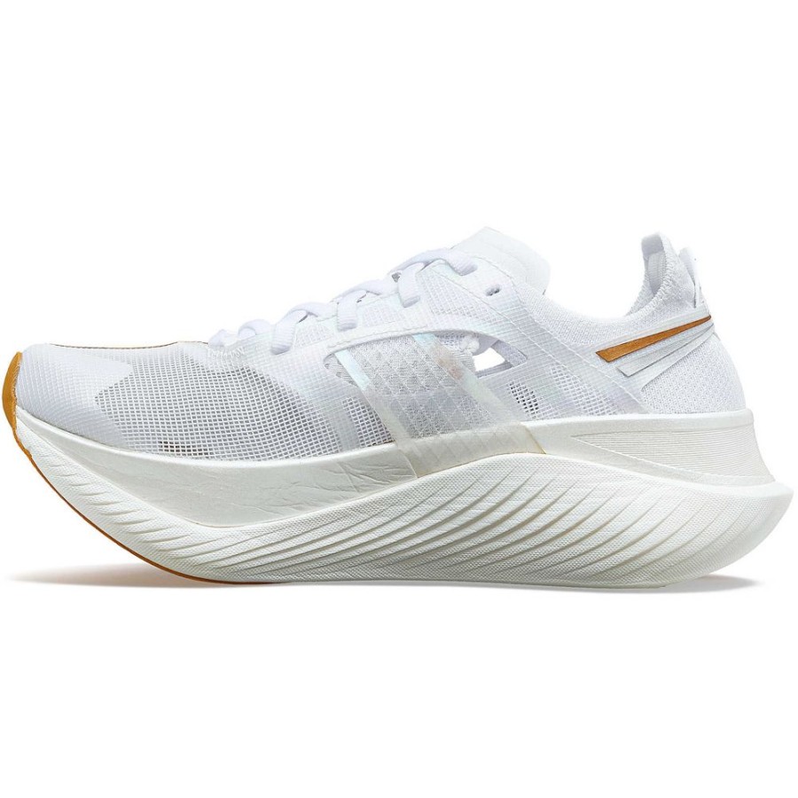 Men Saucony Running | Men'S Endorphin Elite White / Gold