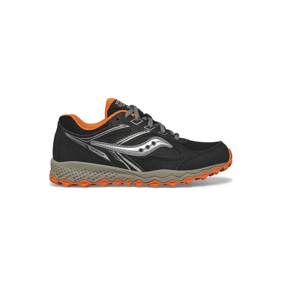 Kids Saucony Boys | Big Kid'S Cohesion Tr14 Lace Sneaker Black / Orange