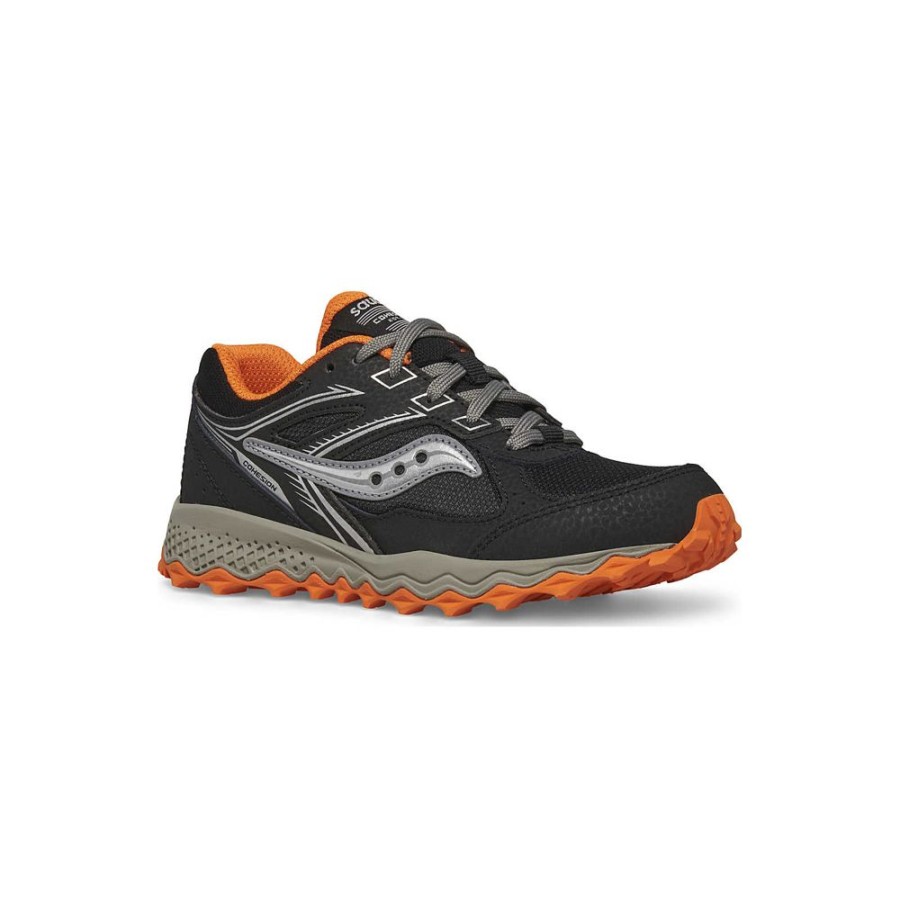 Kids Saucony Boys | Big Kid'S Cohesion Tr14 Lace Sneaker Black / Orange