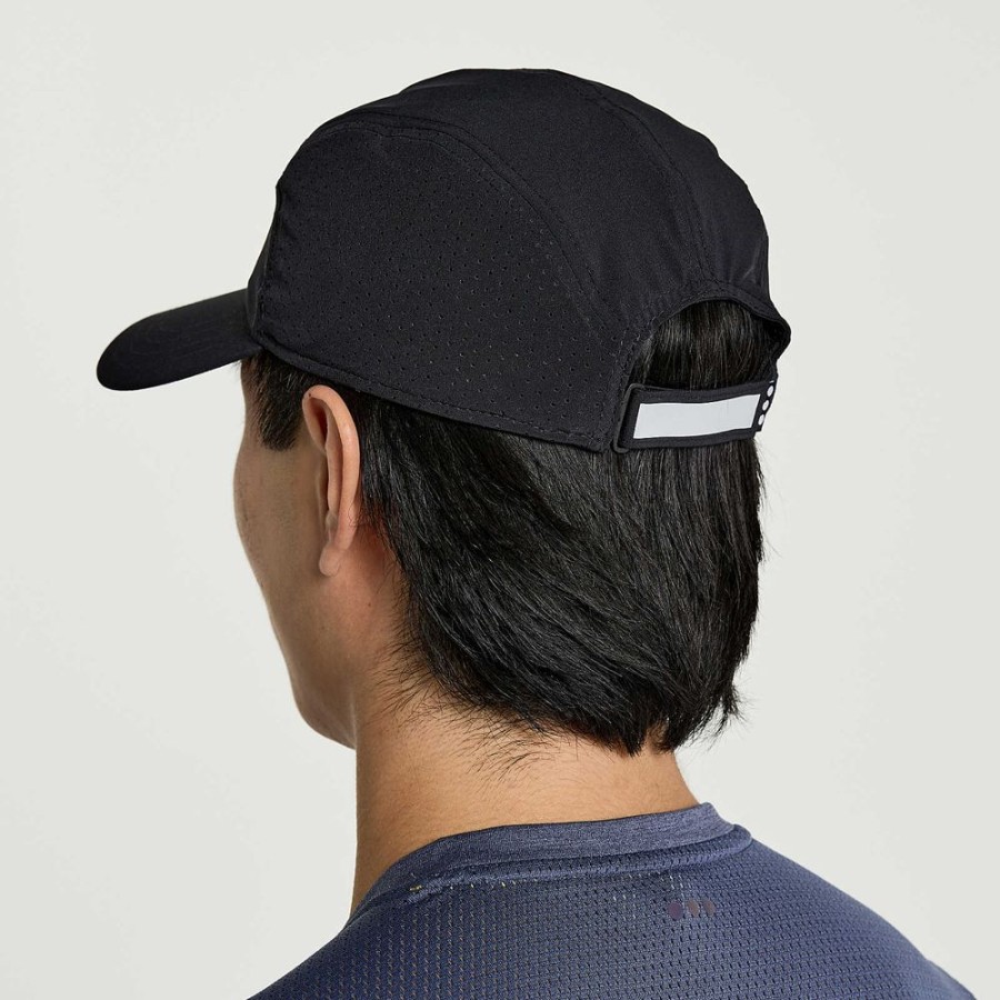 Men Saucony Accessories | Outpace Hat Black