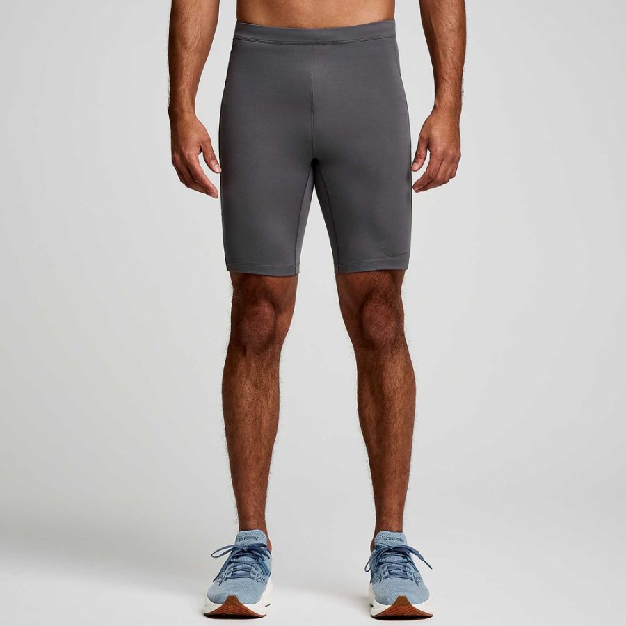 Men Saucony Bottoms | Men'S Fortify Lined Half Tight Shadow