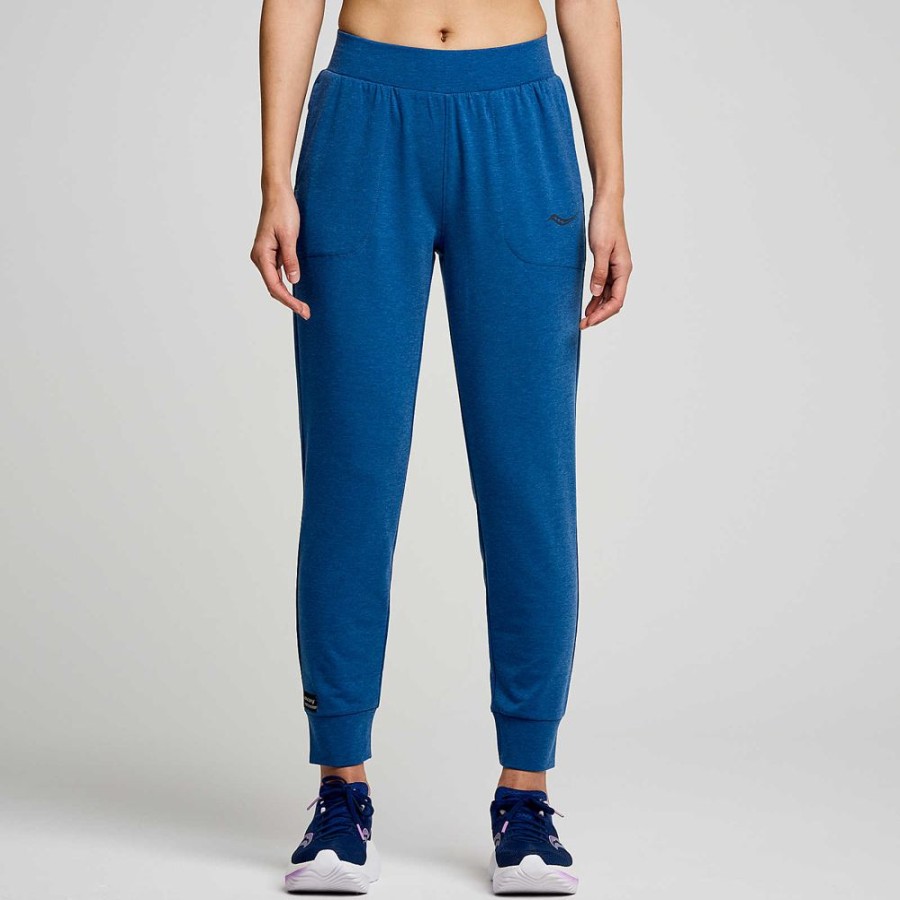 Women Saucony Bottoms | Women'S Boston Pant Indigo Heather