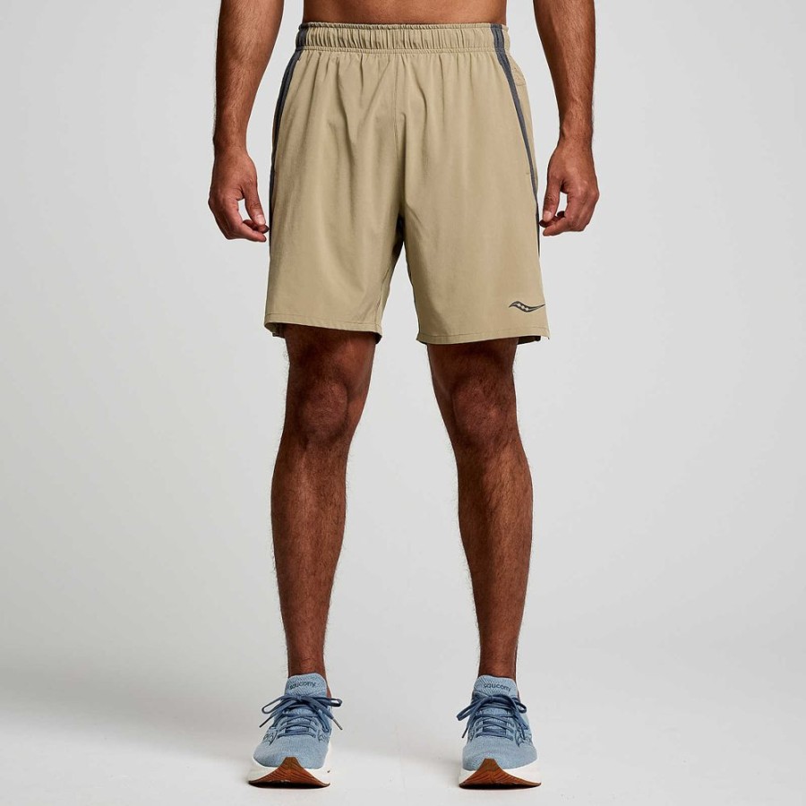 Men Saucony Bottoms | Men'S Outpace 7" Short Coffee